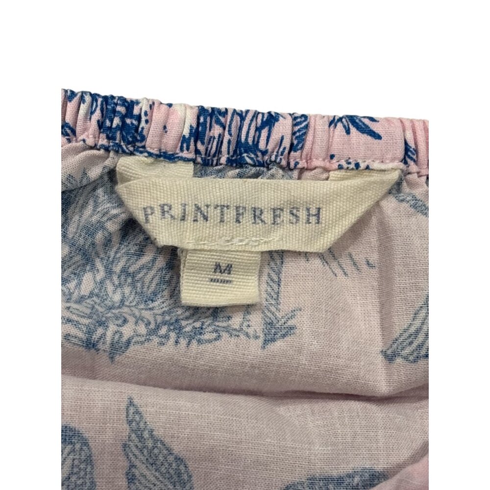 Printfresh Organic Cotton Mermaid Toile Cami Tank Top Pink Blue Size M - Picture 5 of 8